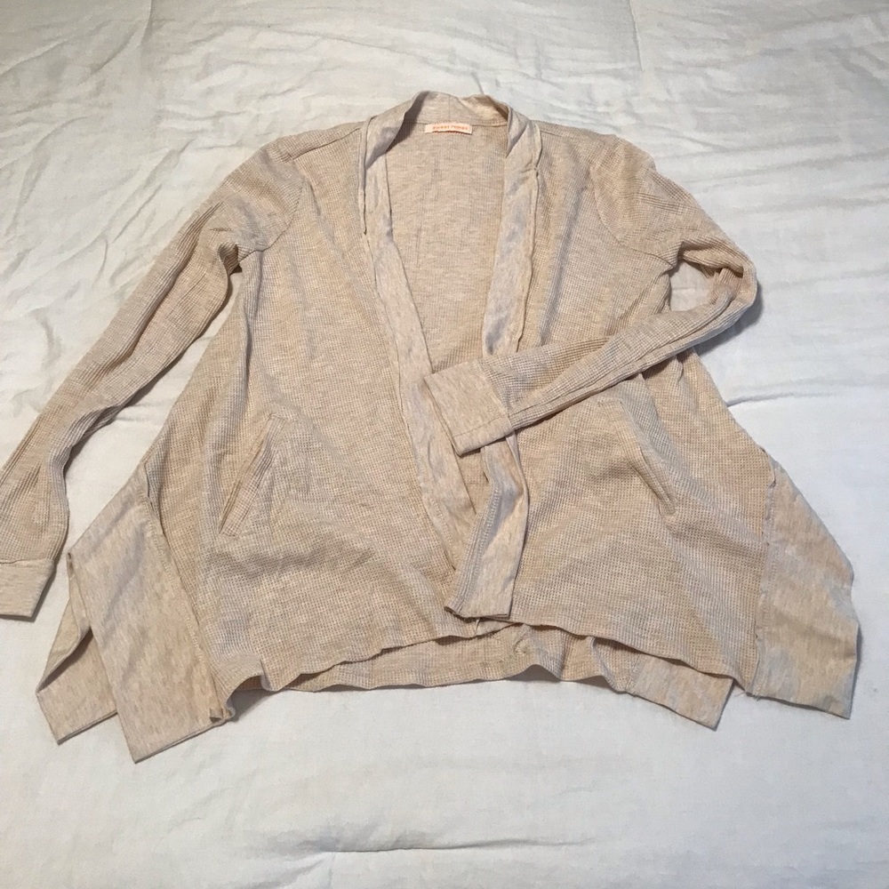 Sweet Romeo cream waffle knit cardigan